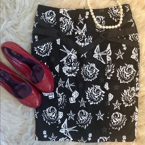 Living Dead Souls pencil mini skirt